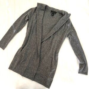 Tahari Cashmere Hooded Cardigan, Small